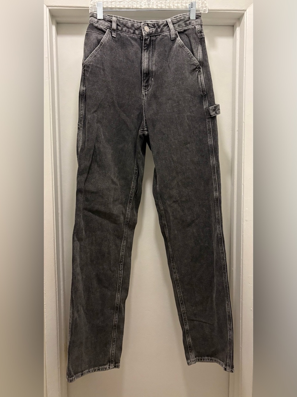 PacSun 90's BF Carpenter High Rise Black Denim Jeans Women’s Size 27 Grunge, - Picture 4 of 13